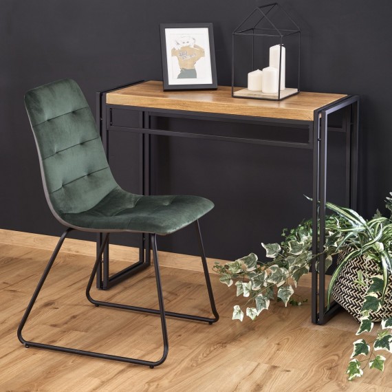 Konsollbord Donero 90 cm - Eikelook - Svart