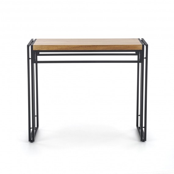 Konsollbord Donero 90 cm - Eikelook - Svart