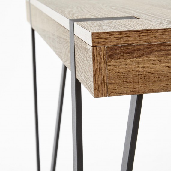 Konsollbord Pello 110 cm - Eikelook - Svart