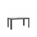 Spisebord Canne 160-207 cm - Hvit høyglans - Mørk betong