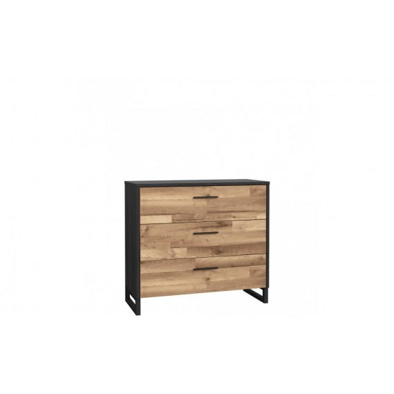 Kommode Bendon 120 cm - Trelook -  3 skuffer