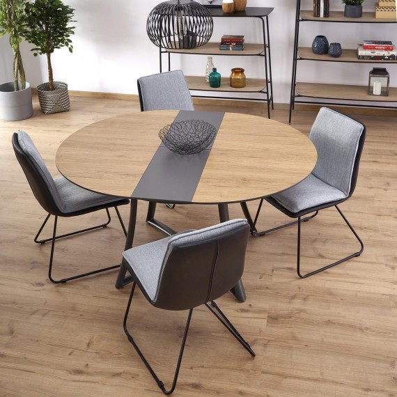 Spisebord Toretti 118-148 cm - Eik - Antrasitt