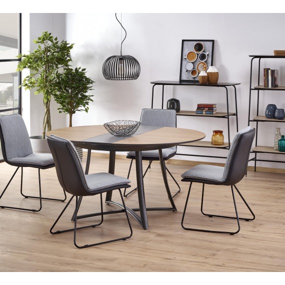 Spisebord Toretti 118-148 cm - Eik - Antrasitt