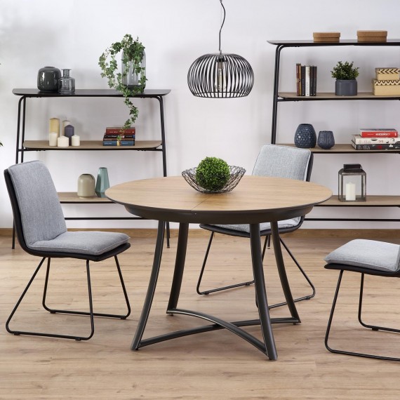 Spisebord Toretti 118-148 cm - Eik - Antrasitt