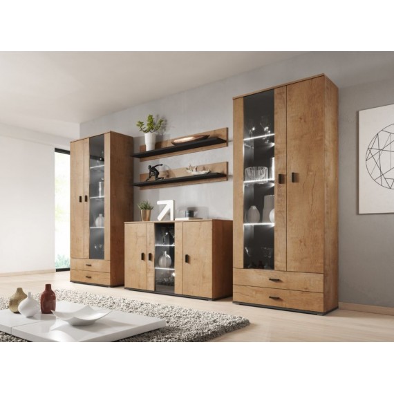 Skjenk Tycho 120 cm - Eikelook - LED belysning