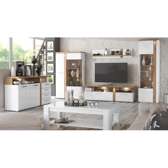 Vegghylle Tauluz 140 cm - Trelook - Hvit