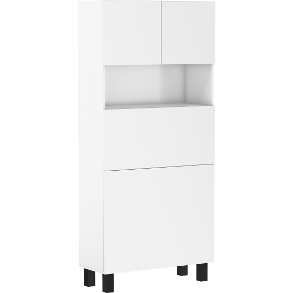 Skap med skrivebord Homla 80 cm - Hvit - Sammenleggbart