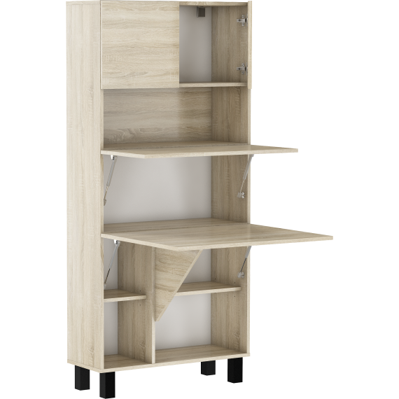 Skap med skrivebord Homla 80 cm - Lys eik