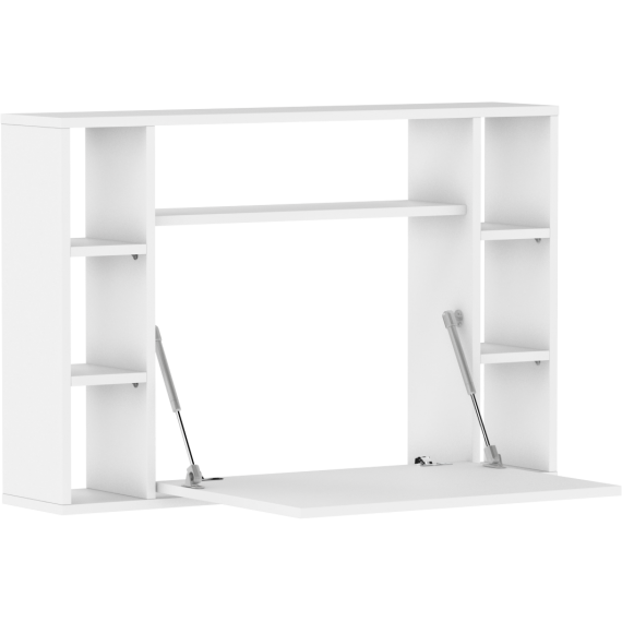 Skrivebord Musho 94 cm - Hvit matt - Vegghengt