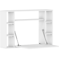 Skrivebord Musho 94 cm - Hvit matt - Vegghengt