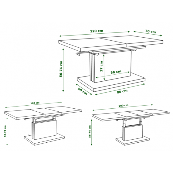 Sofabord Alvan 120 cm - Eikelook