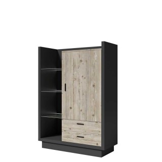 Skjenk Manta 105x142 cm - Antrasitt - Pine