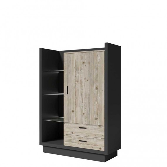 Skjenk Manta 105x142 cm - Antrasitt - Pine