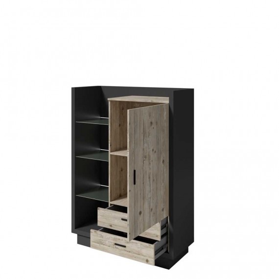 Skjenk Manta 105x142 cm - Antrasitt - Pine