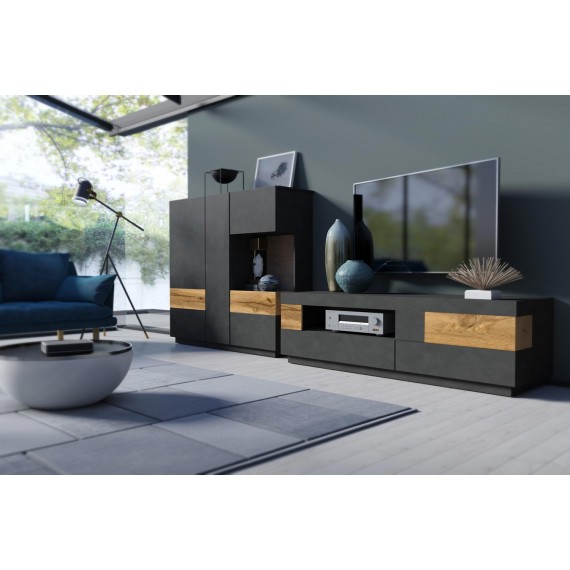 Skjenk Dover 150 cm - Mørk eik - Trelook