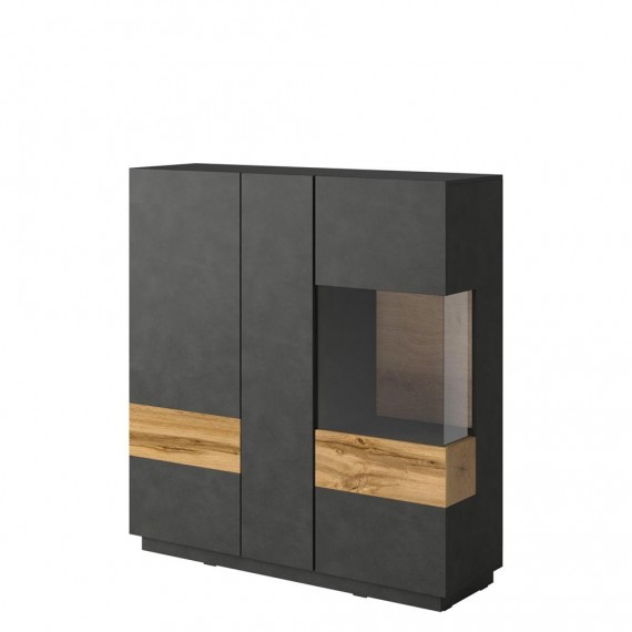 Skjenk Dover 130x139 cm - Mørk eik - Trelook