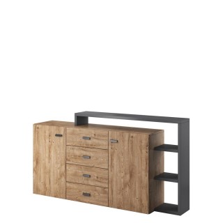 Skjenk Scaleo 180 cm - Antrasitt - Trelook