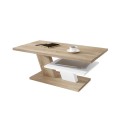 Sofabord Cliff 110 cm - eik sonoma - hvit matt