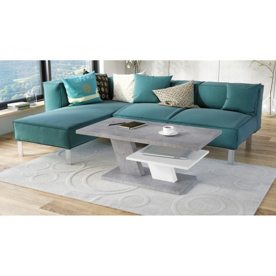 Allen Stuebord 110 cm - Hvit  - Betong