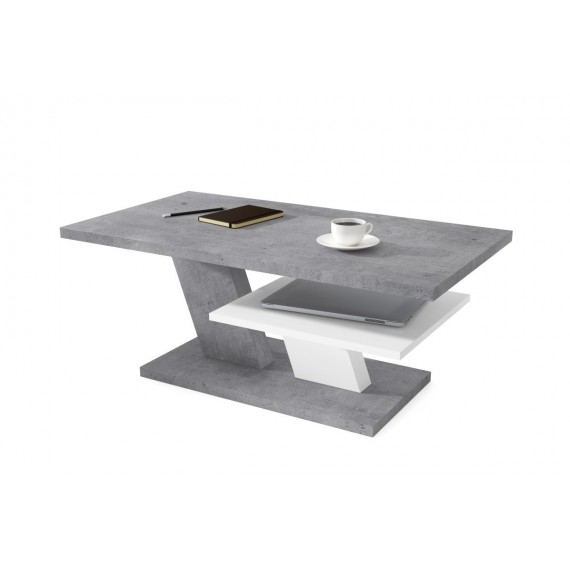 Allen Stuebord 110 cm - Hvit  - Betong