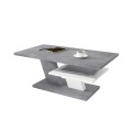 Sofabord Cliff 110 cm - betong - hvit matt