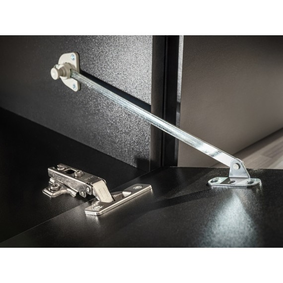 Tv-seksjon Snap 175 cm - Svart - Eikelook