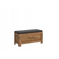 Skoskap Gent 101x50 cm - eik stirling - sittepute - 1 skuff