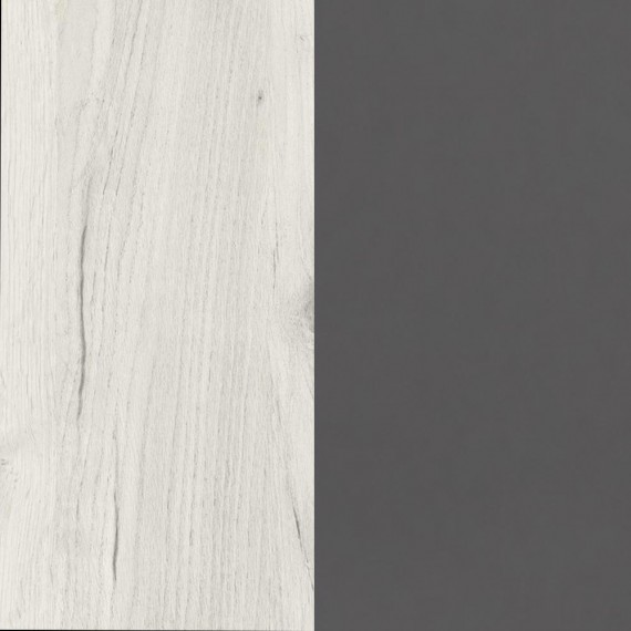 Reol-skap Cork 80x196 cm - Eikelook - Høyglans