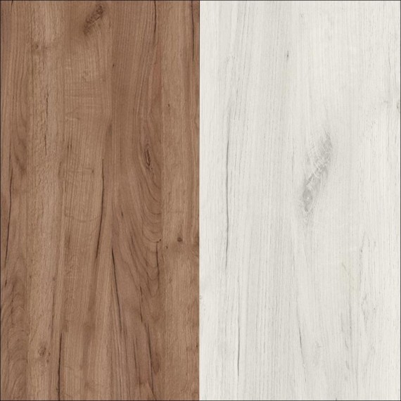 Reol - skap Cork 60x196 cm - Eikelook - Høyglans