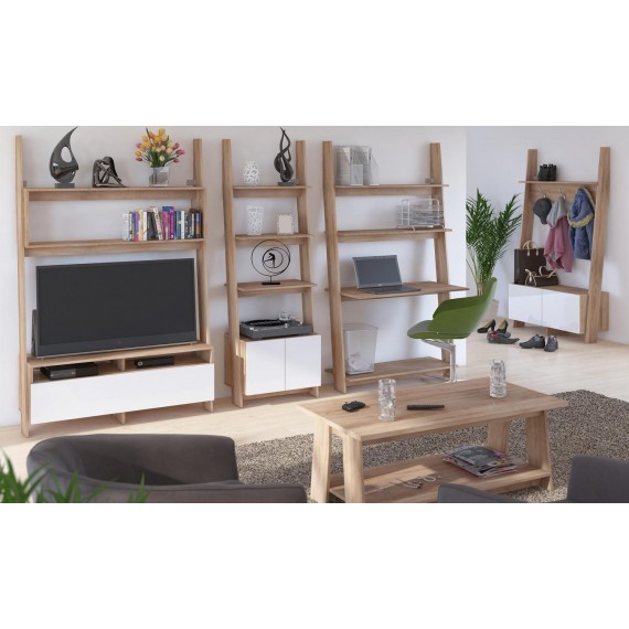 Skrivebord Cork 100x196 cm - Eikelook - med hyller