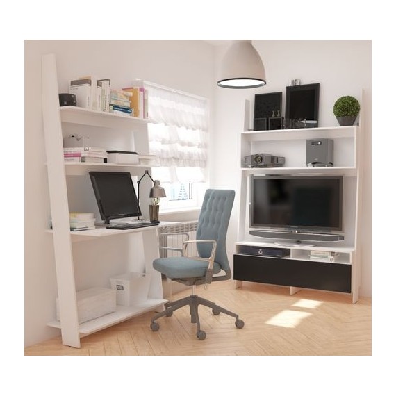 Skrivebord Cork 100x196 cm - Eikelook - med hyller