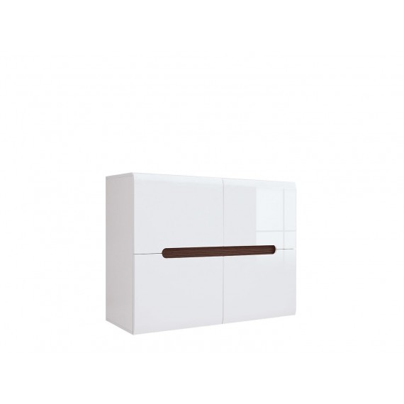 Skap Ario - 4 dører - Hvit Høyglans - Trelook