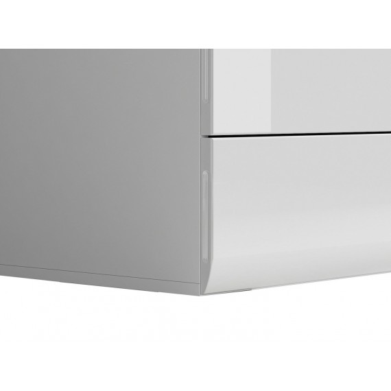 Kommode Ario 60 x 104 cm - Hvit Høyglans - 5 skuffer