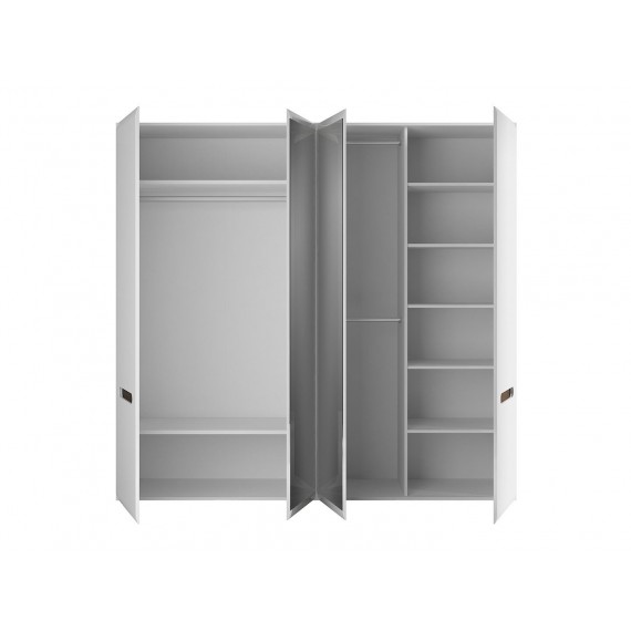 Garderobe Ario 220 cm - med speil - 4 dører