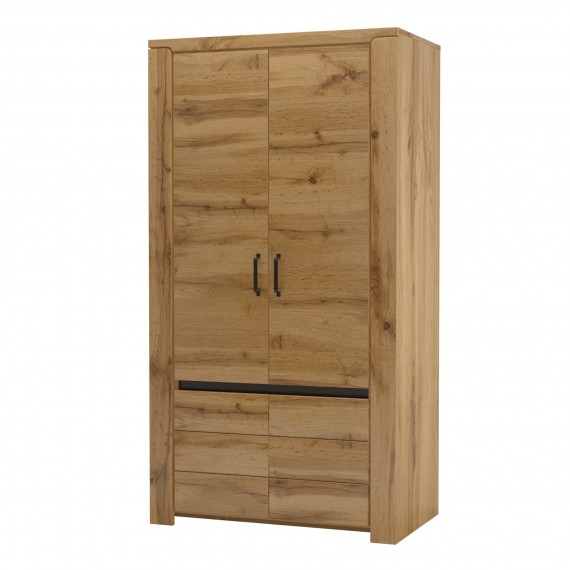 Garderobe Bergano 102x192 cm - Trelook - Svart