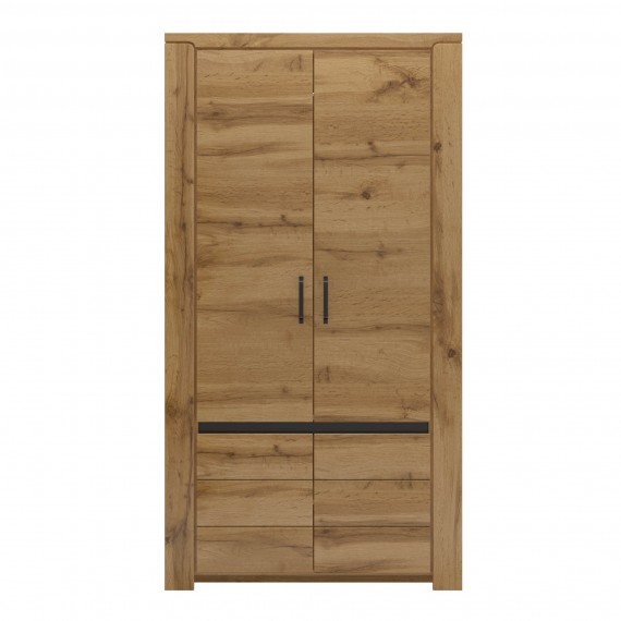 Garderobe Bergano 102x192 cm - Trelook - Svart