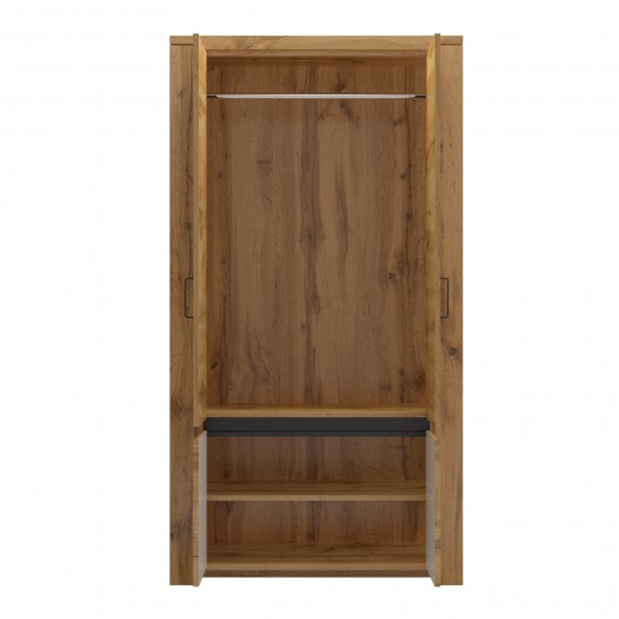 Garderobe Bergano 102x192 cm - Trelook - Svart