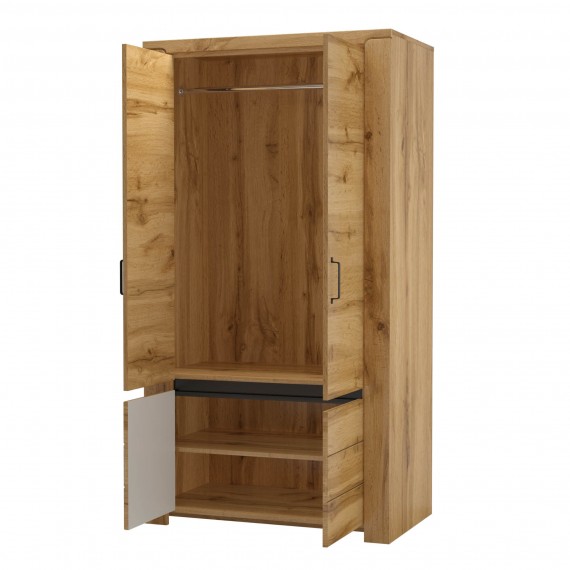 Garderobe Bergano 102x192 cm - Trelook - Svart