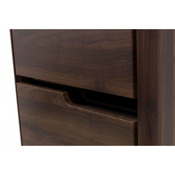 Vitrineskap Edan 60x190 cm - Nøtt - Mørk brun