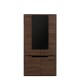Vitrineskap Edan 100x190 cm - Nøtt - Mørk brun