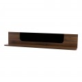 Vegghylle Edan 139 cm - Nøtt - Brun - Glass