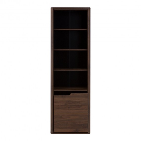 Reol Edan 60x190 cm - Nøtt - Mørk brun