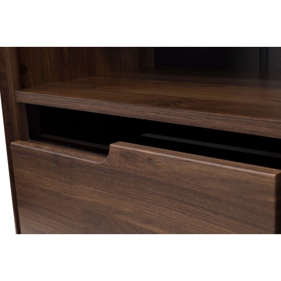 Reol Edan 60x190 cm - Nøtt - Mørk brun