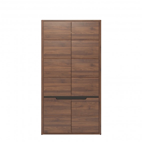 Garderobe Edan 100x190 cm - Nøtt - Mørk brun