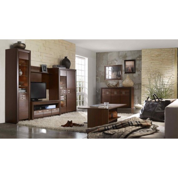 Tv-benk Parreo 142 cm - Brun - 3 skuffer