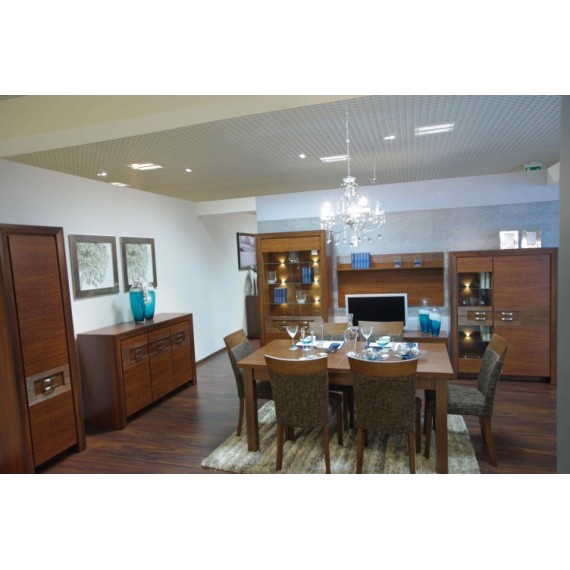 Vitrineskap Parreo 56x192 cm - Brun