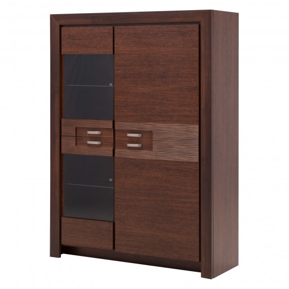 Vitrineskap Parreo 113x156 cm - Brun