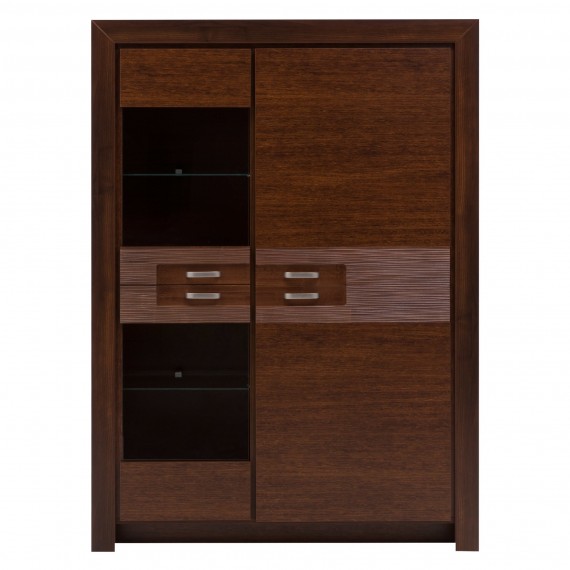 Vitrineskap Parreo 113x156 cm - Brun