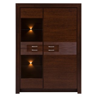 Vitrineskap Parreo 113x156 cm - Brun