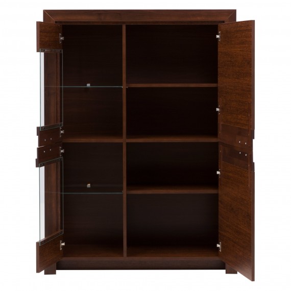 Vitrineskap Parreo 113x156 cm - Brun